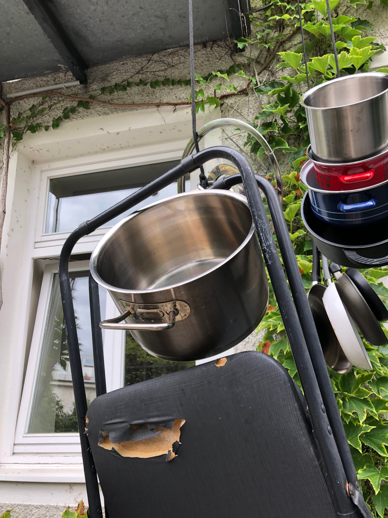 zum trocknen aufgehängt